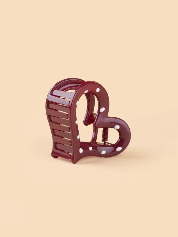 Polka_Heart_Claw_Medium_Wine_Red_Single_Claw_Clip