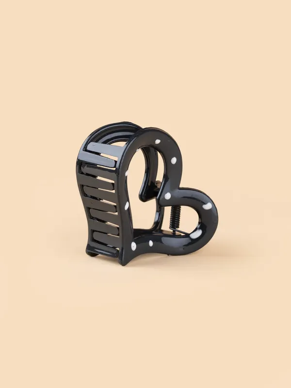 Polka_Heart_Claw_Medium_Jet_Black_Single_Claw_Clip