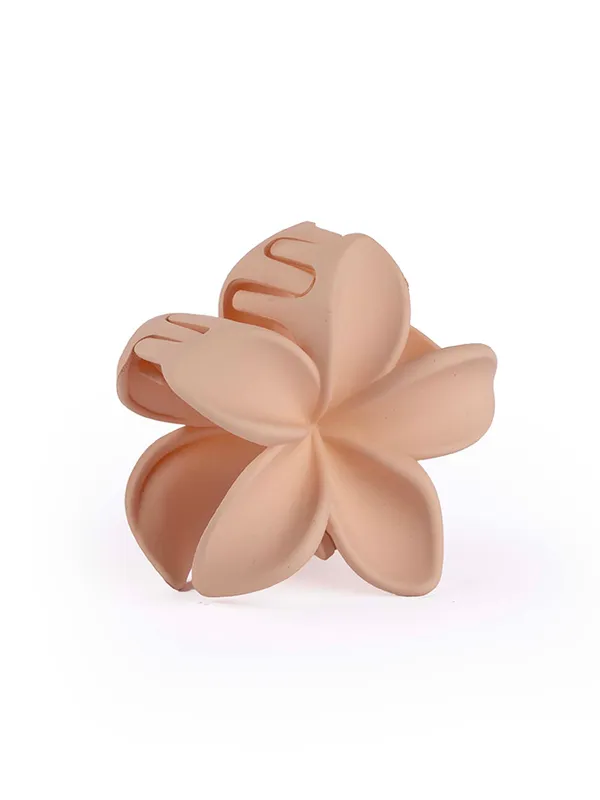 Matte_Flower_Claw_Medium_Nude_Beige_Single_Claw_Clip