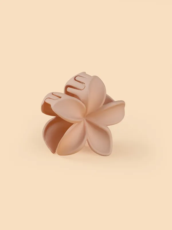 Matte_Flower_Claw_Medium_Nude_Beige_Single_Claw_Clip