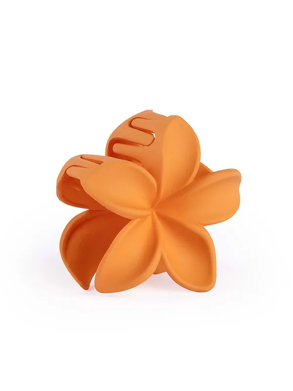 Matte_Flower_Claw_Medium_Marigold_Orange_Single_Claw_Clip