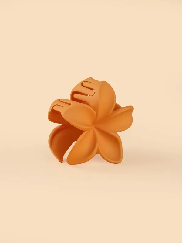 Matte_Flower_Claw_Medium_Marigold_Orange_Single_Claw_Clip