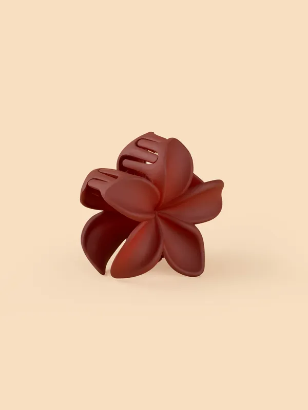 Matte_Flower_Claw_Medium_Terracotta_Red_Single_Claw_Clip