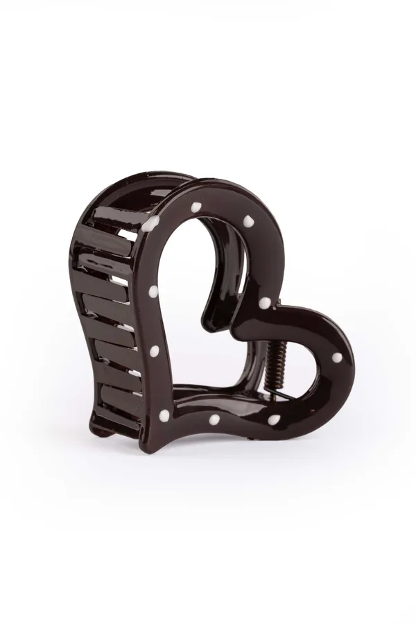 Polka_Heart_Claw_Medium_Dark_Brown_Claw_Clip