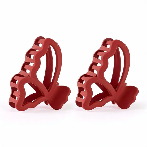 Matte_Butterfly_Claw_Medium_Terracotta_Red-Pack_Of_12_Claw_Clip