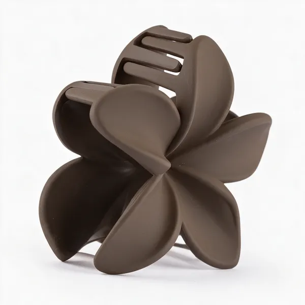 Matte_Flower_Claw_Large_Taupe_Beige_Single_Claw_Clip