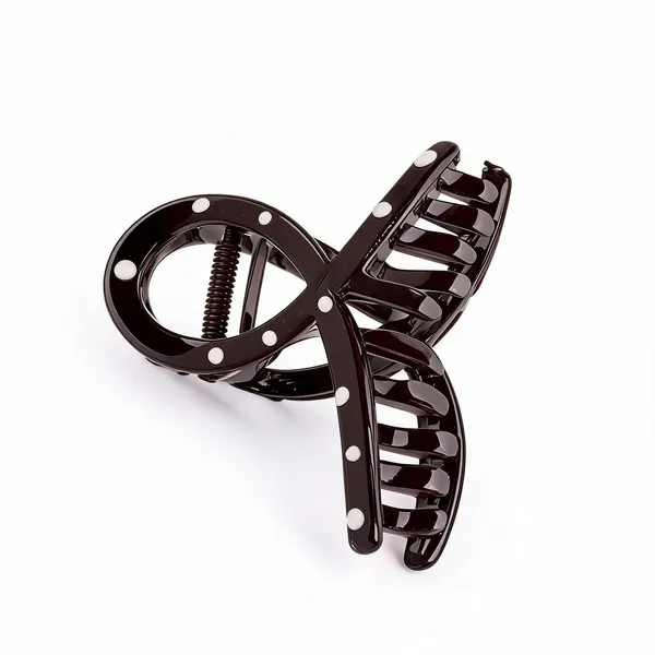 Polka_Twist_Claw_Medium_Dark_Brown_Single_Claw_Clip