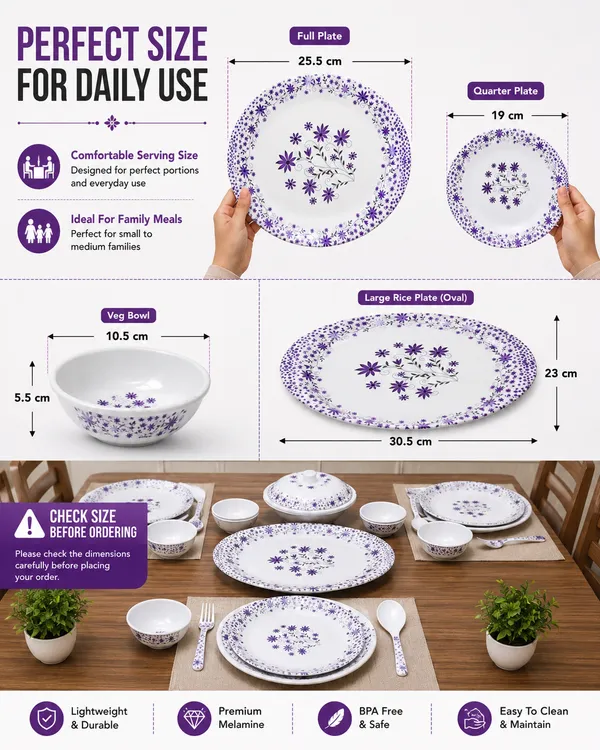 White_Ceramic_Floral_Print_Dinner_Set