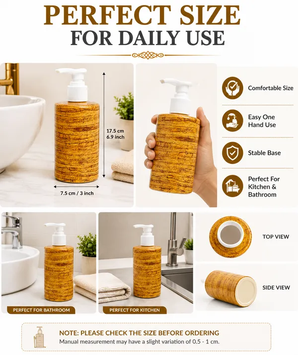 Wood_Print_Plastic_Soap_Dispenser_Pump_Bottle_(Pack_of_3)