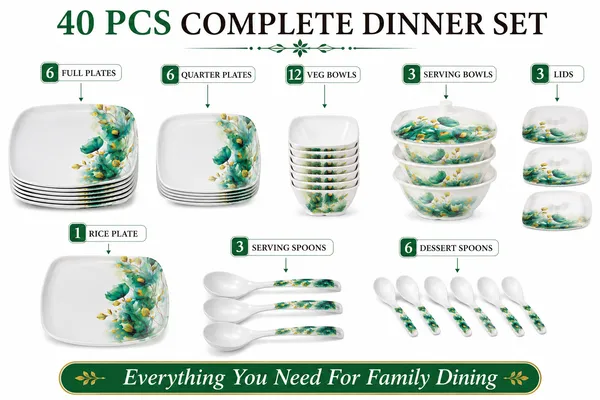 White_Melamine_Floral_Print_Dinnerware_Set_with_Serving_Bowls