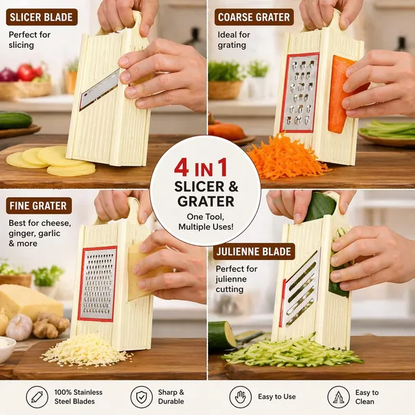 Multi_Purpose_Stainless_Steel_Vegetable_Slicer_&_Grater_(4-in-1)(Pack_of_2)
