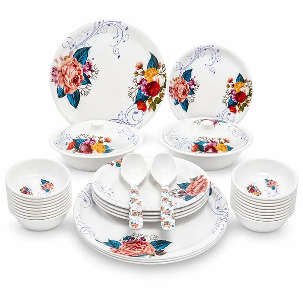 Melamine_Dinner_Set_(Royal_Bloom)