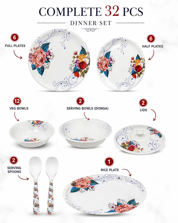 Melamine_Dinner_Set_(Royal_Bloom)