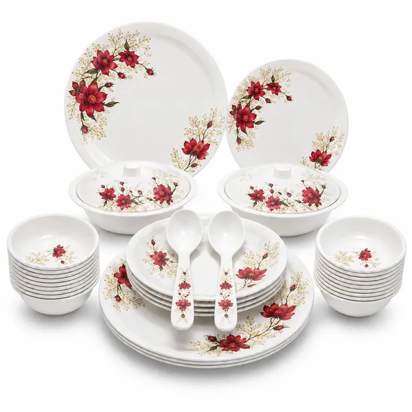 Melamine_Dinner_Set_With_Serving_Bowls_And_Spoons_(32_Pcs)