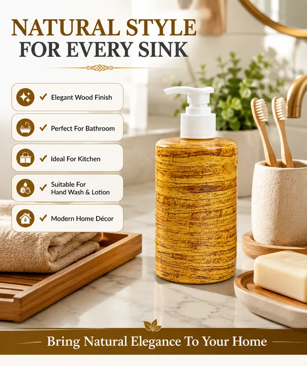 Wood_Print_Plastic_Soap_Dispenser_Pump_Bottle_(Pack_of_3)