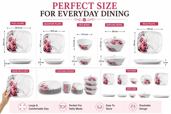 White_Melamine_Rose_Print_Dinner_Set_with_Serving_Bowl