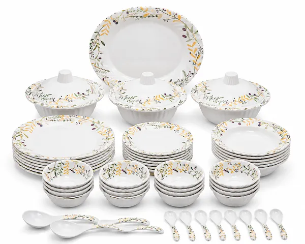 Melamine_Floral_Print_Dinnerware_Set_with_Serving_Pieces