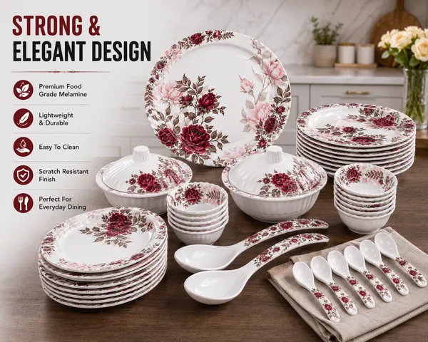 White_Melamine_Floral_Print_Dinner_Set_(40_Pieces)