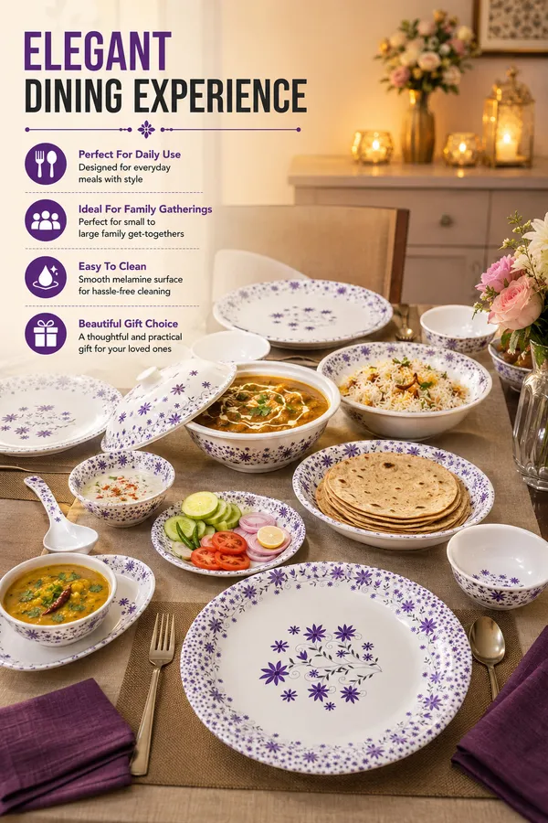 White_Ceramic_Floral_Print_Dinner_Set