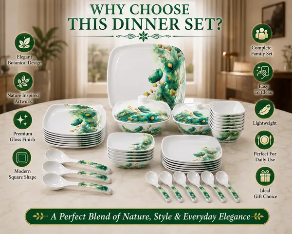 White_Melamine_Floral_Print_Dinnerware_Set_with_Serving_Bowls