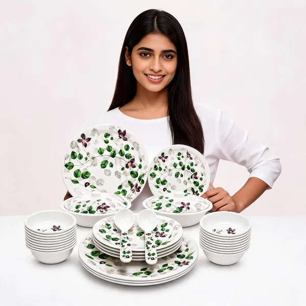 Melamine_Dinner_Set_(Leaf_Elegance)