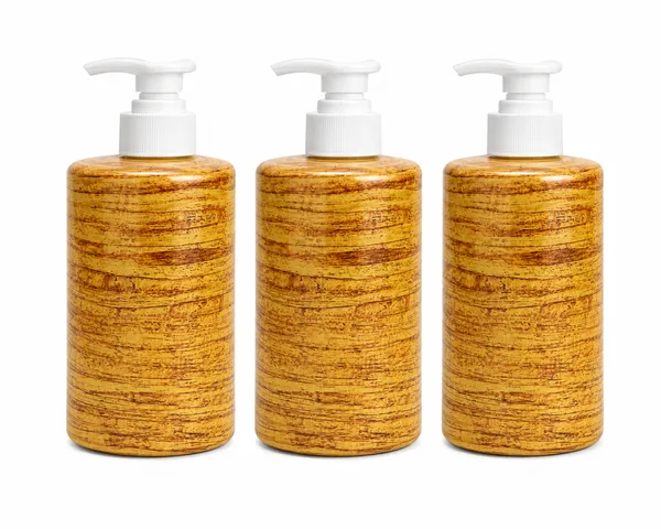 Wood_Print_Plastic_Soap_Dispenser_Pump_Bottle_(Pack_of_3)