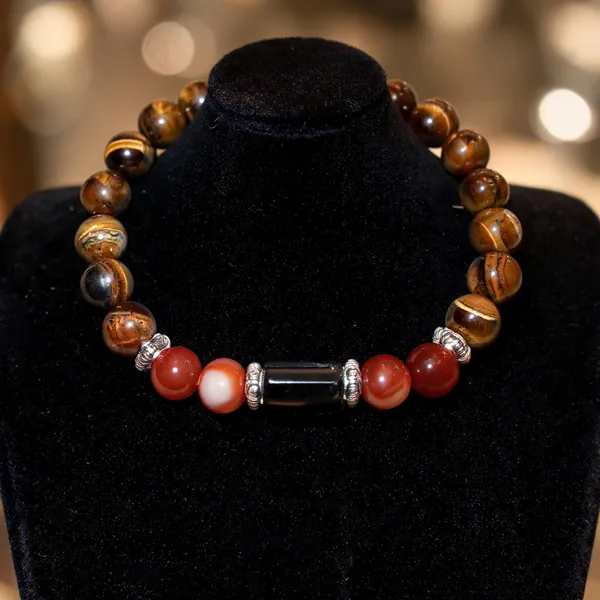Multi_Gemstone_Leo_Zodiac_Bracelet_with_Black_Onyx