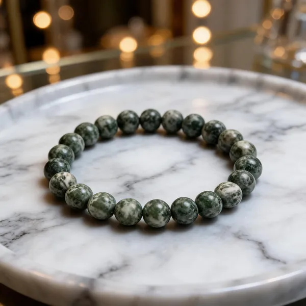 Green_And_White_Tree_Agate_Natural_Stone_Beaded_Bracelet