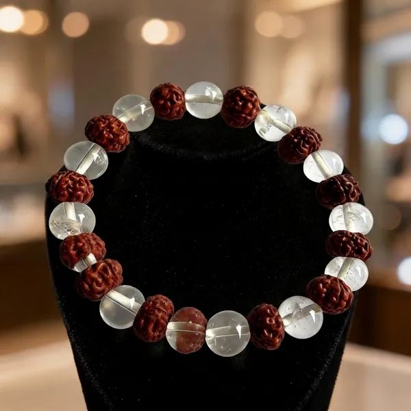 Original_Five_Mukhi_Rudraksha_with_Clear_Sphatik_Bracelet