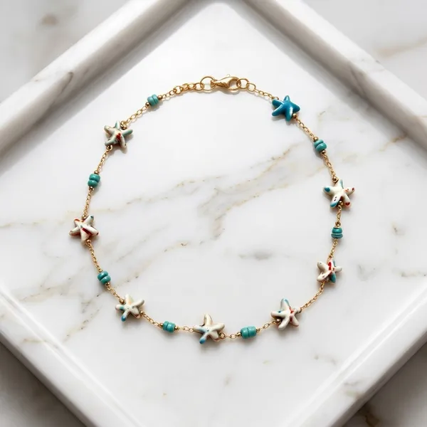 Gold_And_Turquoise_Starfish_Beach_Theme_Necklace_For_Women