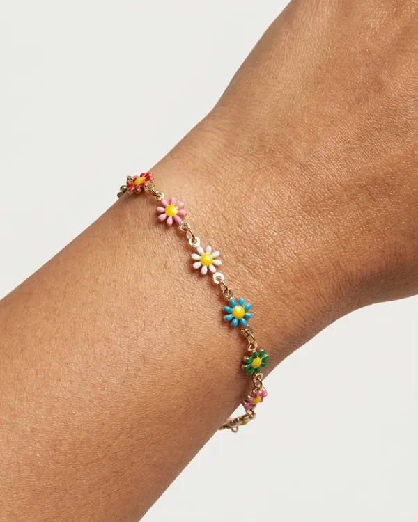 Multicolor_Enamel_Daisy_Flower_Chain_Bracelet_For_Women