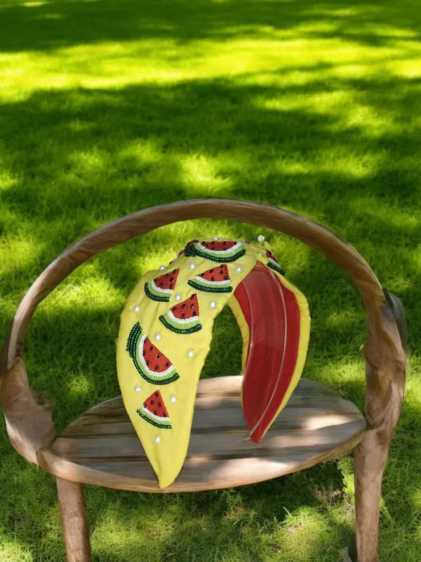 Yellow_Cotton_Watermelon_Embroidered_Potli_Bag_For_Women