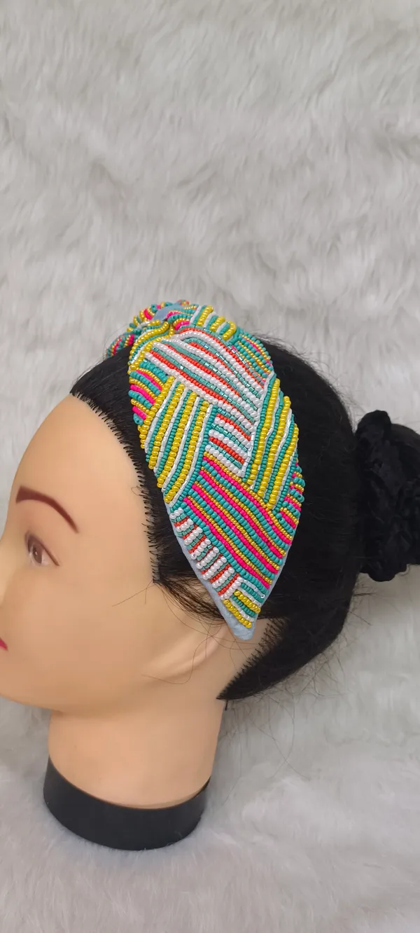 Multicolor_Beaded_Knot_Headband_For_Women