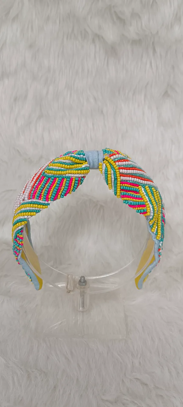 Multicolor_Beaded_Knot_Headband_For_Women