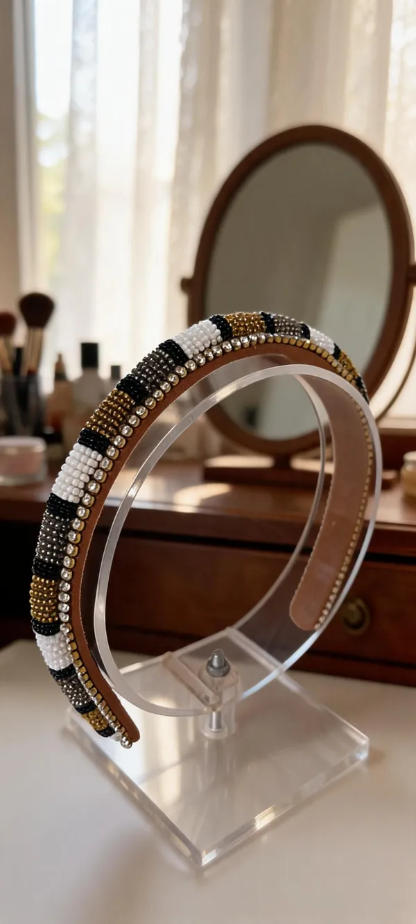 Multicolor_Beaded_Crystal_Embellished_Hairband_For_Women