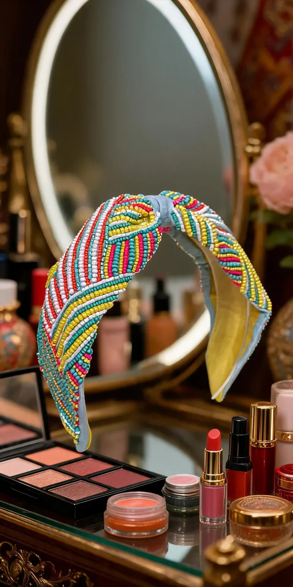 Multicolor_Beaded_Knot_Headband_For_Women