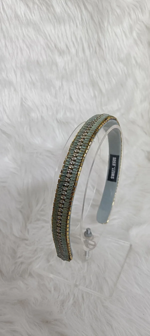 Green_Gold_Crystal_Studded_Hairband_For_Women