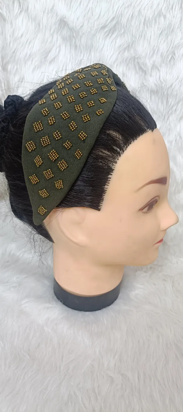 Black_Cotton_Beaded_Knot_Headband_For_Women
