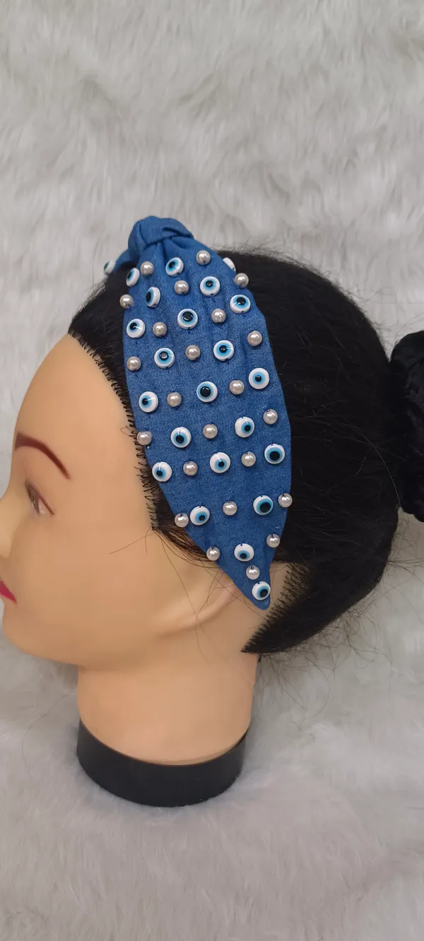 Blue_Denim_Pearl_Evil_Eye_Knot_Headband_For_Women