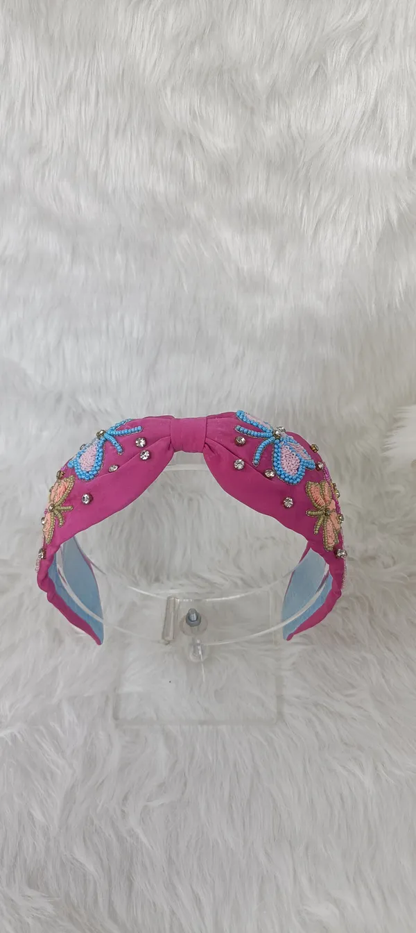 Pink_Cotton_Embroidered_Butterfly_Knot_Headband_For_Women