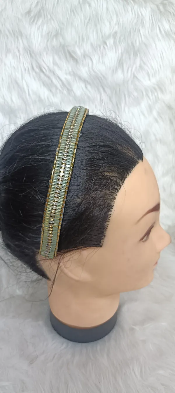 Green_Gold_Crystal_Studded_Hairband_For_Women