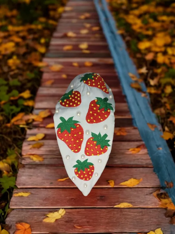 White_Cotton_Strawberry_Embroidered_Pearl_Knot_Headband_For_Girls