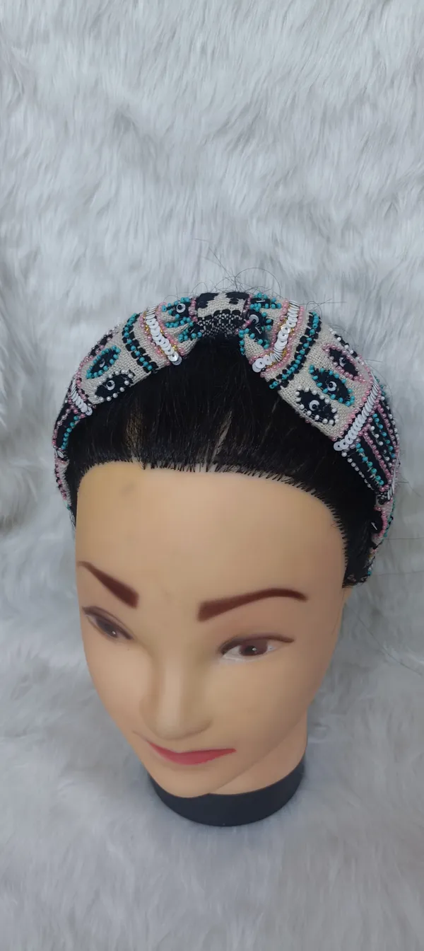 Multicolor_Cotton_Beaded_Embroidered_Wide_Knot_Headband_For_Women