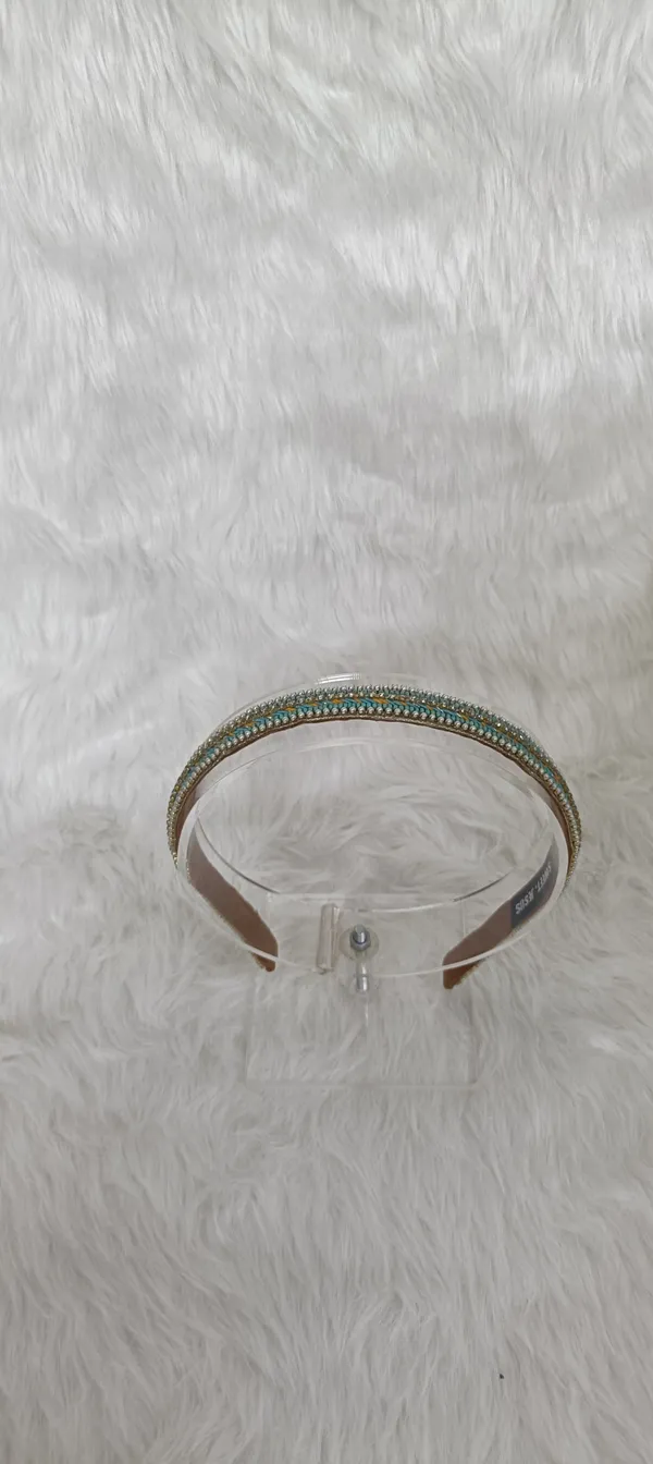 Turquoise_Satin_Beaded_Hairband_For_Women