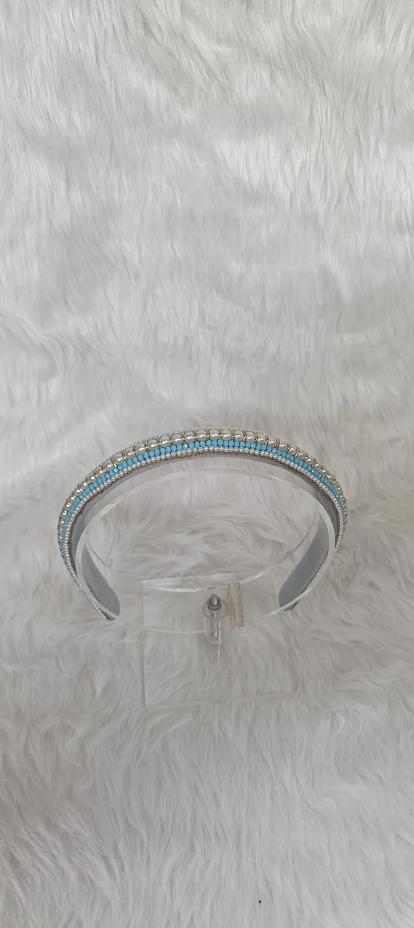 Blue_Silver_Beaded_Pearl_Embellished_Hairband_For_Women