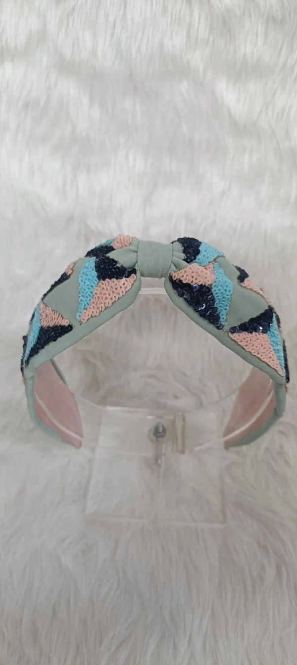 Sage_Green_Cotton_Sequin_Triangle_Knot_Headband_For_Women