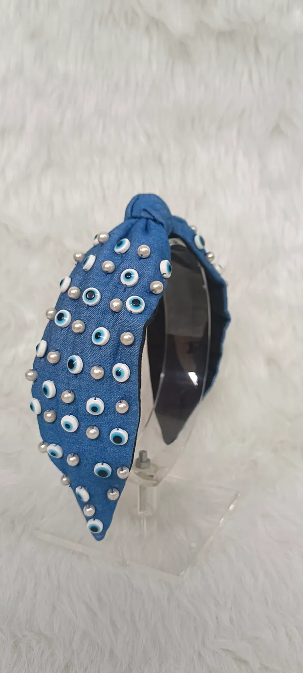 Blue_Denim_Pearl_Evil_Eye_Knot_Headband_For_Women