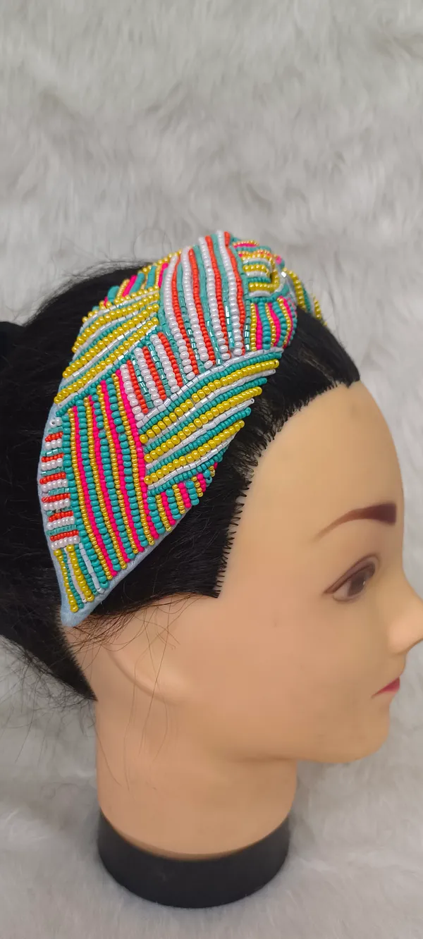 Multicolor_Beaded_Knot_Headband_For_Women