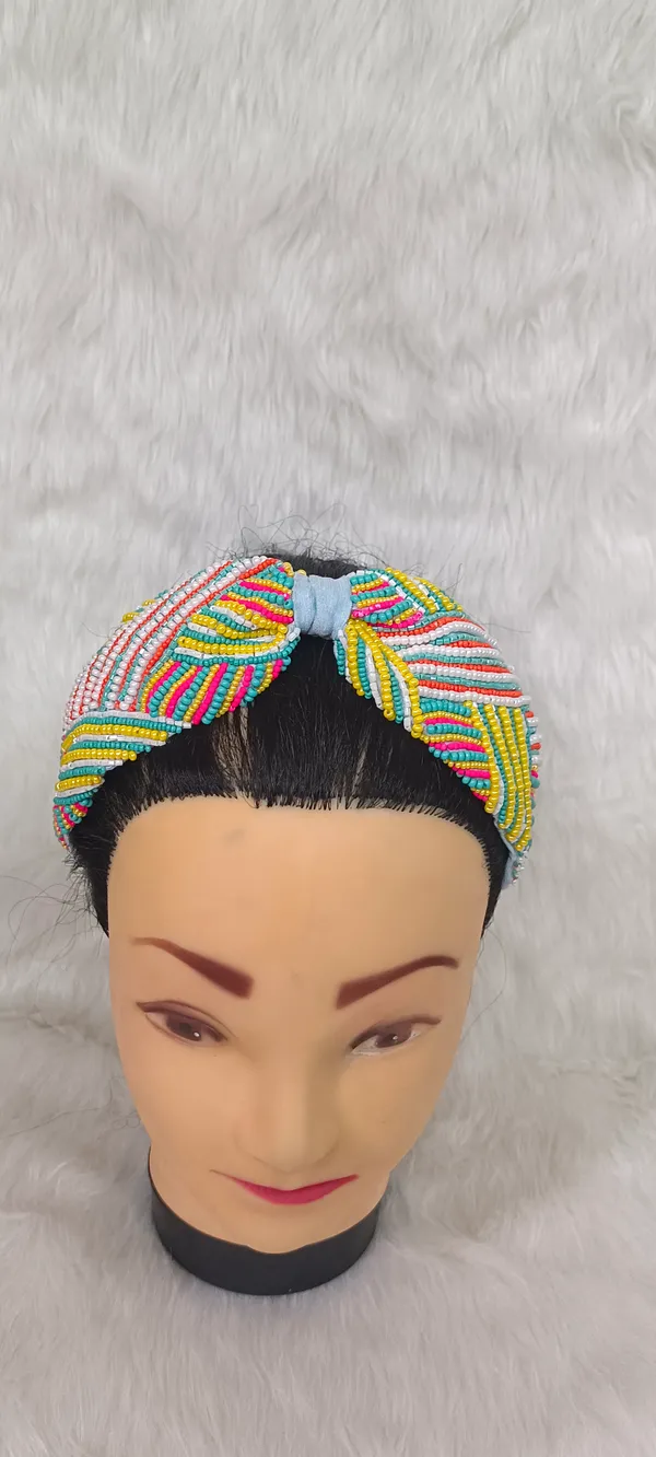 Multicolor_Beaded_Knot_Headband_For_Women