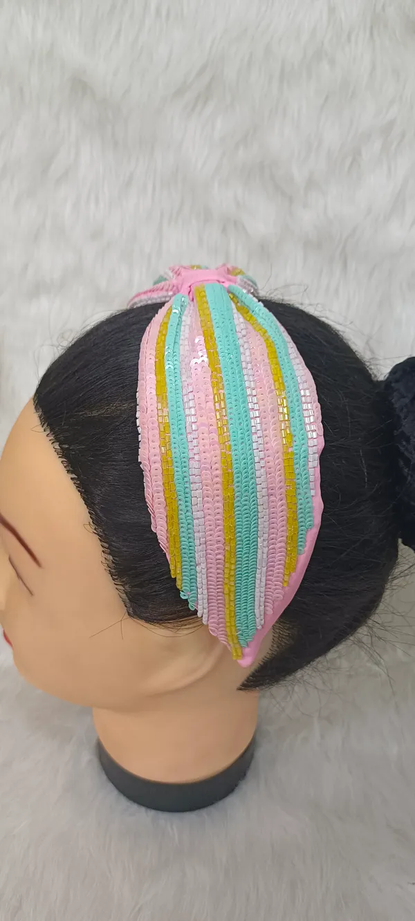 Pastel_Polyester_Sequin_Striped_Knot_Headband_For_Women